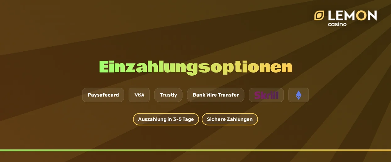 Mit Karte oder E-Wallet einzahlen