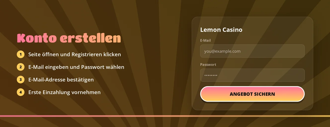 Öffne die Registrierung