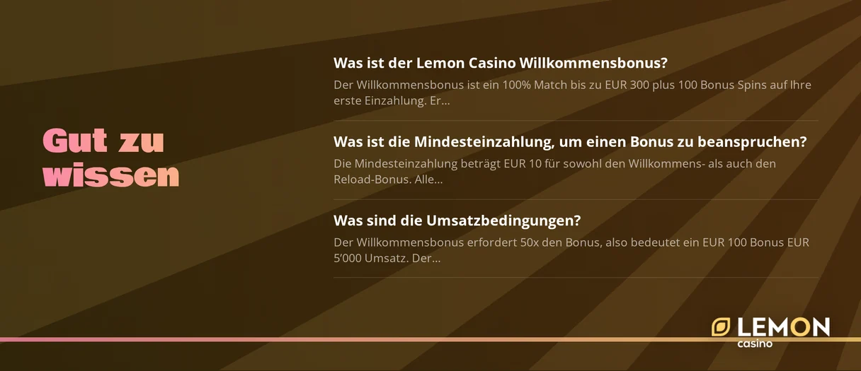 Lies häufige Bonusfragen